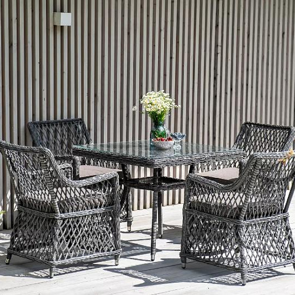 Плетеное кресло Латте 4SIS из искусственного ротанга, цвет графит фото 7