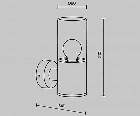Настенный светильник (бра) Amas Maytoni O432WL-01GF цвет Графит