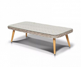 Столик журнальный Прованс 4SIS из искусственного ротанга, цвет бежевый