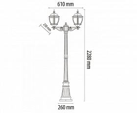 Уличный светильник De Markt Фабур 804040602