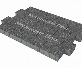 Тротуарная плитка Фабрика Готика Новый Город 80 мм Ильменит FINERRO