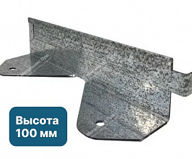 Металлический бордюр из оцинкованной стали (толщина стали 1,5 мм x2) h100, L1200, b70