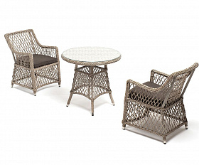 Обеденная группа Эспрессо-80 L 4SIS из искусственного ротанга, цвет бежевый