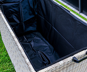 Сундук для хранения Karl 120 Royal Family из искусственного ротанга c колесиками, цвет бежевый