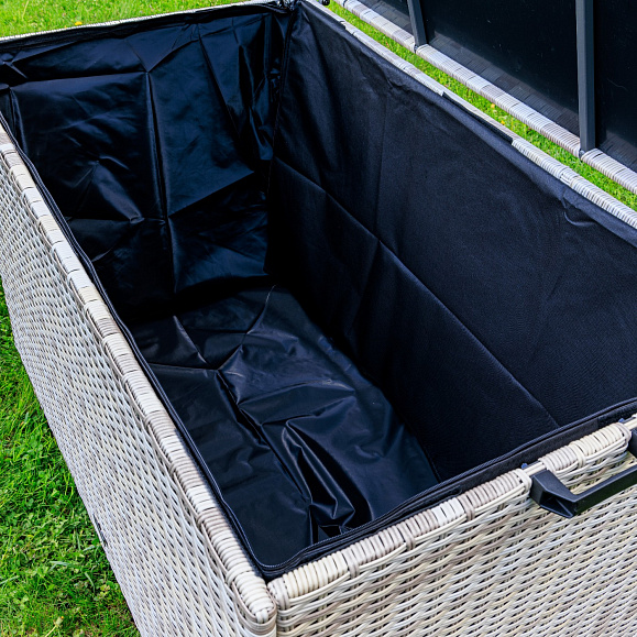 Сундук для хранения Karl 120 Royal Family из искусственного ротанга c колесиками, цвет бежевый фото 7