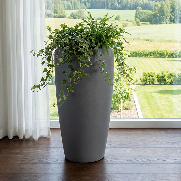 Кашпо TERRAFAKTURA Альто D38(44)х80 Арктик Грей фото 1