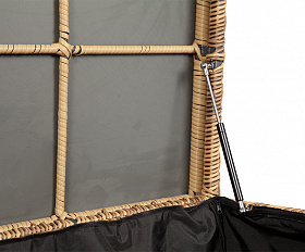 Порту сундук водонепроницаемый из искусственного ротанга, цвет соломенный