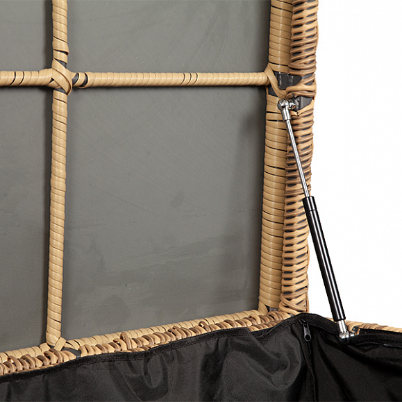 Порту сундук водонепроницаемый из искусственного ротанга, цвет соломенный фото 3