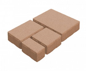 Тротуарная плитка Нобетек Новый город квартет 4НГК6Ф Персиковая