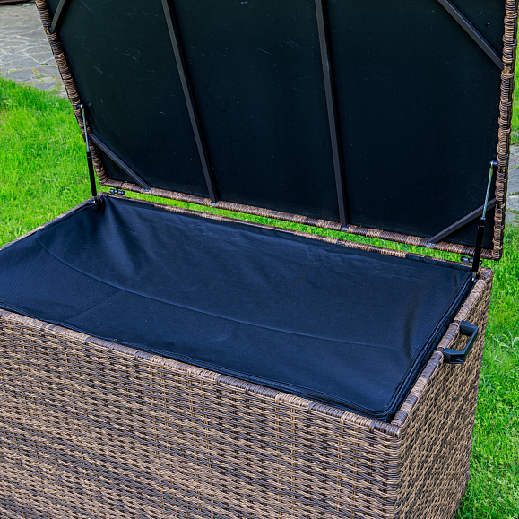 Сундук для хранения Karl 120 Royal Family из искусственного ротанга c колесиками, цвет коричневый фото 8