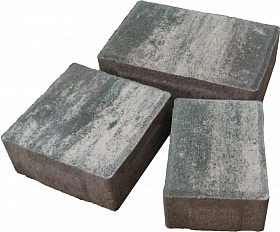 Тротуарная плитка Лидер 40 Старый Город Color Mix 60 мм Малахит