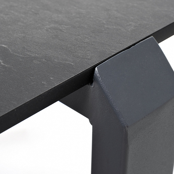 Варадеро журнальный стол из HPL 110х60 H43, каркас алюминий темно-серый (RAL 7024), цвет столешницы серый гранит фото 4