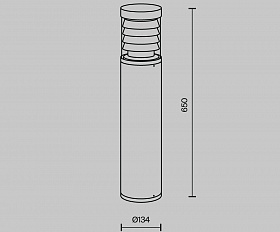 Ландшафтный светильник Spir Maytoni O439FL-L12GF3K цвет Графит