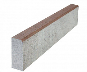 Бордюр тротуарный 342 механический завод 1000х200х80 мм, коричневый, верхний прокрас