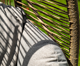 Барселона кресло-кокон из искусственного ротанга, цвет соломенный