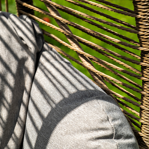 Барселона кресло-кокон из искусственного ротанга, цвет соломенный фото 4