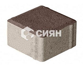Тротуарная плитка Сиян Квадрат П20-6 60 мм Коричневый