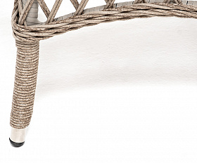 Эспрессо плетеный круглый стол, диаметр 80 см, цвет бежевый