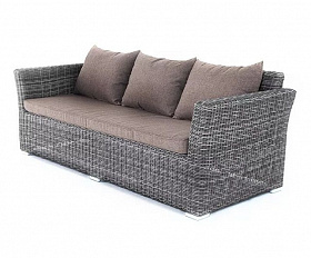 Диван трехместный Капучино 4SIS из искусственного ротанга, цвет графит