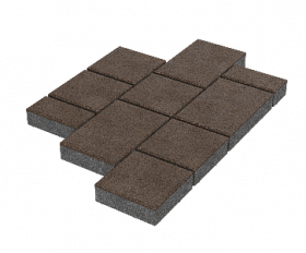 Тротуарная плитка Stellard Мозаика 60 мм Коричневый