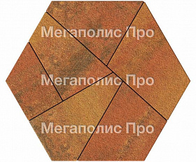 Тротуарная плитка Выбор Оригами Б.4.Фсм.8 80 мм Листопад Гранит Арабская ночь