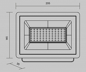 Прожектор Flood 4000К 50Вт IP 65 Maytoni FL001-L50B4K цвет Черный