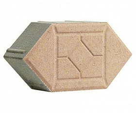 Тротуарная плитка 342 механический завод Ромб 80 мм Бежевый