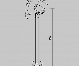 Ландшафтный светильник Scope Maytoni O025FL-01B1 цвет Черный