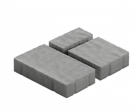 Тротуарная плитка Нобетек Старый город 2СГ5ф Серая