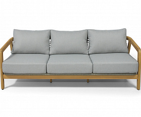 Лейпциг диван трехместный из тика, цвет серый