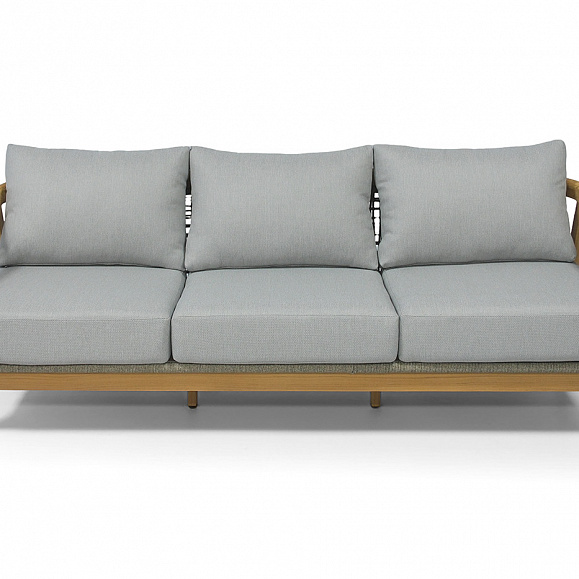 Лейпциг диван трехместный из тика, цвет серый фото 2