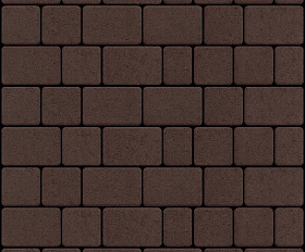 Тротуарная плитка Старый город 60 мм, цвет Шоколад, полный прокрас
