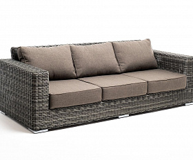 Диван трехместный Боно 4SIS из искусственного ротанга, цвет графит