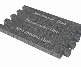 Тротуарная плитка Фабрика Готика Ригель 360х80х80 мм Ильменит FINERRO