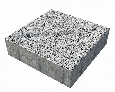Тротуарные плиты Выбор Квадрум  В.1.К.10 300х300х100 мм Стоунмикс Бело-черный