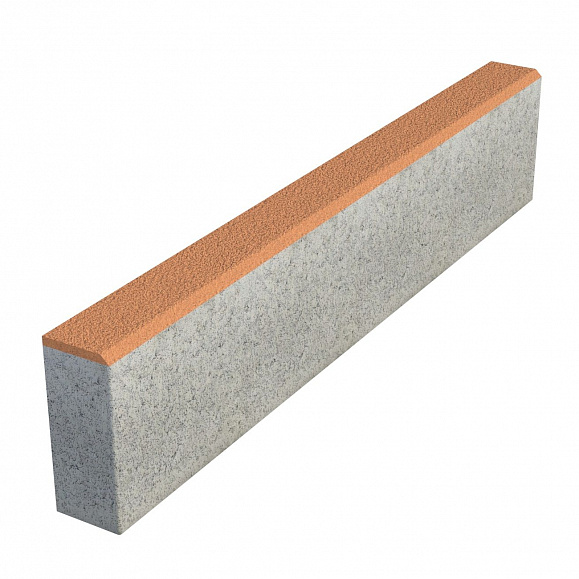 Бордюр тротуарный Выбор БР100х20х8 Гранит Оранжевый фото 1
