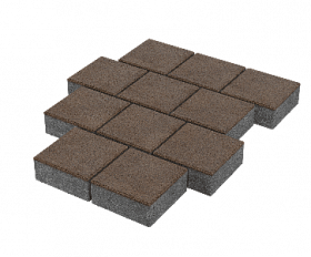 Тротуарная плитка Stellard Квадрат 200x200x80 мм Коричневый