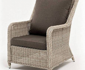 Кресло Гляссе 4SIS плетеное из искусственного ротанга, цвет бежевый