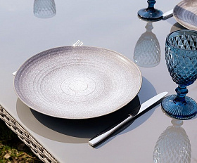 Обеденный комплект Fiona Royal Family из искусственного ротанга, цвет серый