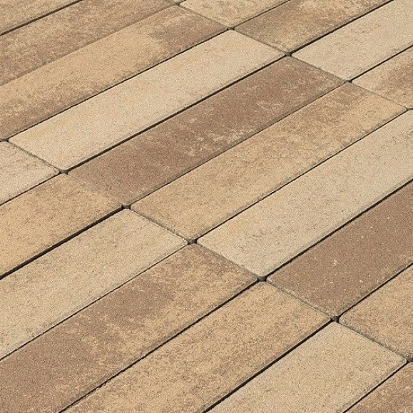 Тротуарная плитка Braer Ригель 320x80x60 мм Colormix Миндаль фото 1