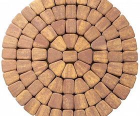 Тротуарная плитка 342 механический завод Классика круговая ColorMix 60мм Каир