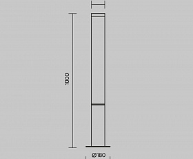 Ландшафтный светильник Ginza Maytoni O041FL-L30B3K цвет Черный