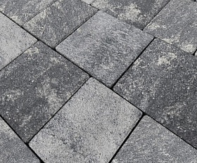 Тротуарная плитка Нобетек Новый город 1НГ6Ф Колормикс №5 Антрацит