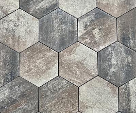 Тротуарная плитка Выбор Соты - Б.3.Ш.6 60 мм Листопад Песчаник