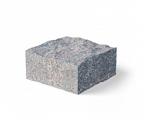 Брусчатка гранитная 100x100x50 мм пилено-колотая Камбулатовское месторождение Карандаш