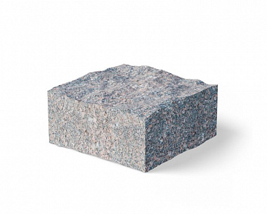 Брусчатка гранитная 100x100x50 мм пилено-колотая Камбулатовское месторождение Карандаш