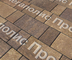 Тротуарная плитка Выбор Старый город Листопад 1Ф.8 80 мм Мокко