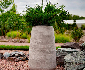 Кашпо Concretika Bowl D80 H45 Concrete Grey Light