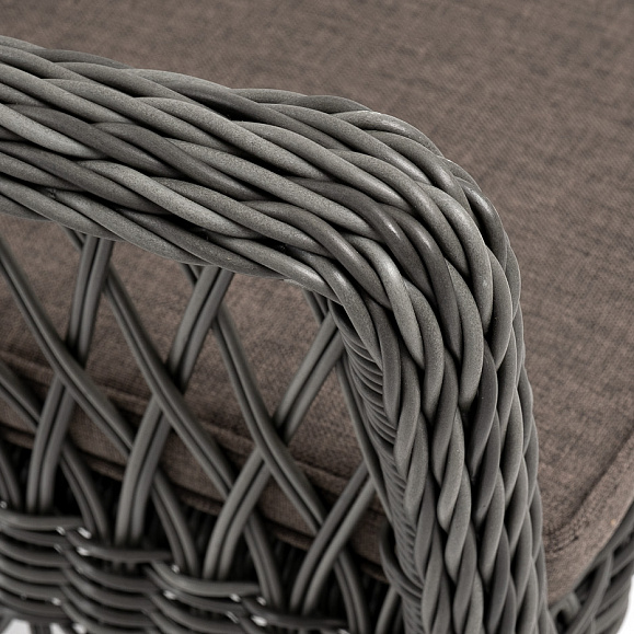 Сицилия плетеный стул из искусственного ротанга, цвет графит фото 4