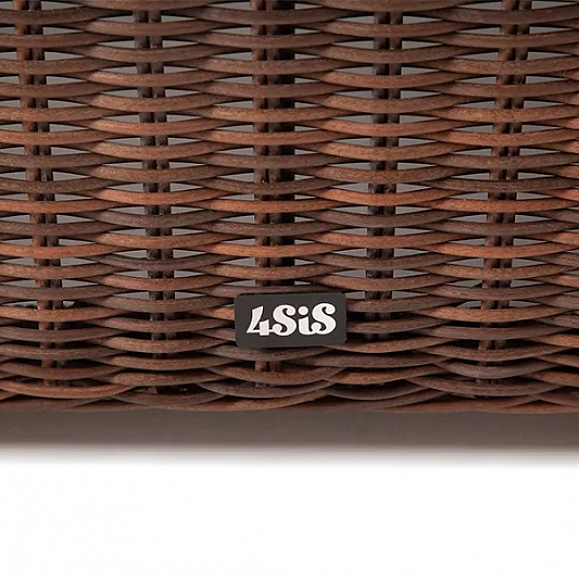 Журнальный столик Лунго 4SIS из искусственного ротанга, цвет коричневый фото 3